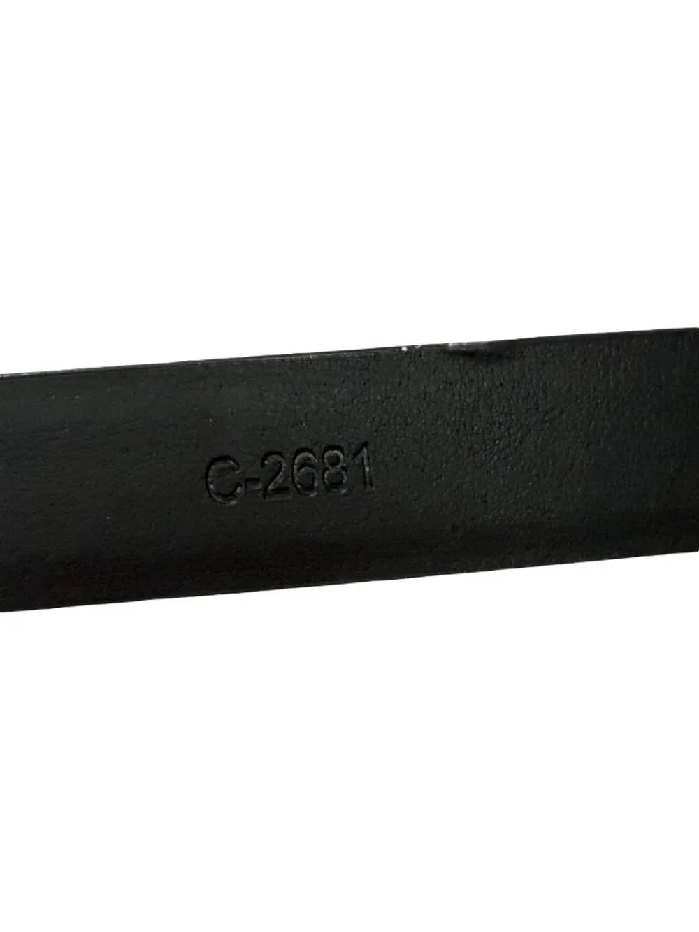 Beverly Hills Polo Club Black Bonded Leather Belt Size 38 Silver Buckle